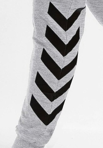 Pantalon de survêtement gris en coton pour homme avec imprimé chevron noir et logo Yard, taille élastique, style décontracté, idéal pour l'automne - Product Image 3