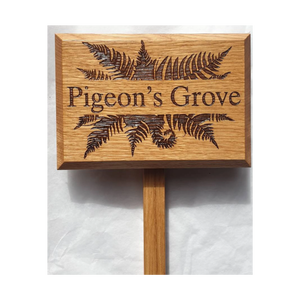 Letrero de Jardín de Madera Maciza Personalizado, Placa Decorativa para Exteriores Grabada con Láser, Letreros de Madera Personalizados para Jardín, Tiendas de Regalos y Viveros - Product Image 3