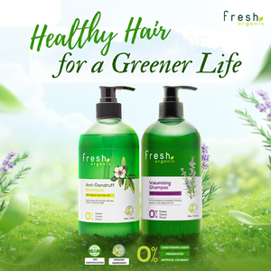Shampooing antipelliculaire biologique frais à l'huile d'arbre à thé pour tous types de cheveux, unisexe, sans sulfate, 500 g, hydratation intense - Product Image 1