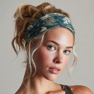 Diadema rubia champán estilo cola de caballo para correr, banda para el pelo de sublimación para mujer - Product Image 5