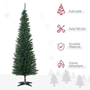 Albero di Natale Artificiale in PE PVC da 2,4 m con Cerniere per Decorazioni Natalizie Domestiche - Product Image 4