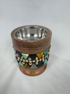 Portavelas navideño de madera para el hogar y el jardín, para decoración de bodas y cenas, quemador de Bakhoor con piedras con cuentas para venta al por mayor - Product Image 2
