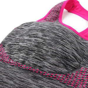 Sujetador deportivo a prueba de golpes para mujer, sin costuras, con efecto push-up, top de entrenamiento, ropa deportiva para fitness y yoga. - Product Image 3