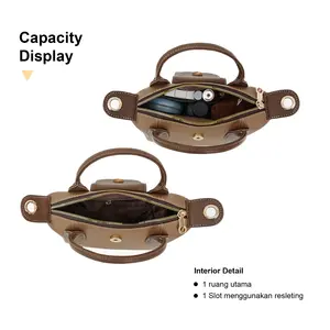 2025 Vintage Women's Synthetic Leather Premium Waterproof Shoulder <b>Bag</b> Spring Summer Portable Square Design Single Crossbody <b>Bag</b> - Product Image 6