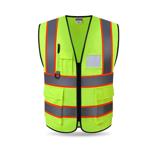 Gilet de sécurité haute visibilité en polyester imperméable et réfléchissant de classe 2 ANSI/EN ISO avec logo personnalisé - Product Image 2