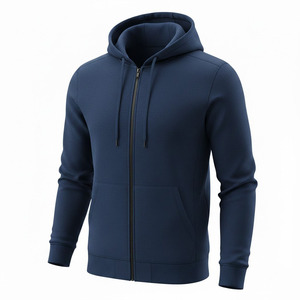 Nouveautés 2026 – Sweat à capuche zippé pour homme, automne-hiver, coupe droite, manches longues, couleur unie, décontracté, blanc, 100 % coton - Product Image 2