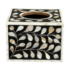 Porta Cajas de Pañuelos con Incrustaciones de Concha Artísticas, Logotipo Personalizado, Color Personalizado, Estilo Decorativo MOP, para Sala de Estar, Baño, Mesa, Uso Multiusos - Product Image 6