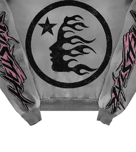 Sudadera con Capucha de Invierno Personalizada con Estampado de DTF y Pedrería, Sudadera Holgada de Moda Urbana para Hombre, 100% Algodón, Calidad Premium de Fábrica - Product Image 6