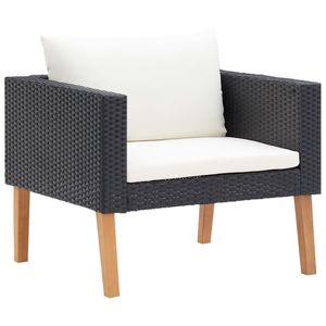 Juego de Muebles de Jardín y Patio en Blanco Crema y Negro - Product Image 3