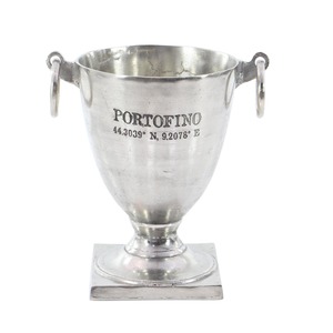 Seau à glace Portofino, design méditerranéen rond, résistant à la rouille, pour les fêtes - Product Image 6