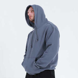 Customized 100% Cotton High Quality French Terry Drawstring Men's <b>Oversized</b> <b>Hoodie</b> - Product Image 3
