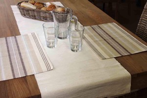 Lot de sets de table modernes en coton et lin faits à la main, écologiques, résistants à la chaleur, personnalisables, fins, pour mariage - Product Image 2