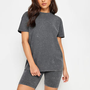 Summer Woman T-Shirt <b>Polyester</b> Women's Clothing O-neck T-shirt Short Sleeve Sports Acid Wash Wear Sports t Shirts High Quality - Product Image 6