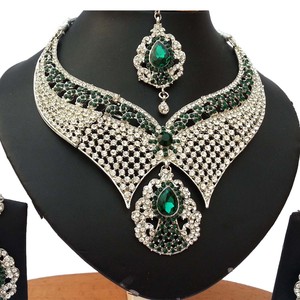 Vintage Antique Silver Plated <b>Crystal</b> Rhinestone Tassel Necklace Earrings <b>Set</b> Women Wedding Jewelry Alloy Fashion Jewelry <b>Sets</b> - Product Image 4