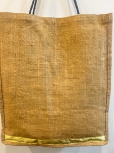 Jute Shopping <b>Bag</b> <b>Medium</b> <b>Size</b> Zipper Closure Shoulder Handle Groceries Use - Product Image 2