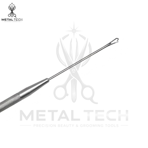 Heavy Duty Micro Bead Hair Extension Pulling <b>Needle</b> Steel Latch Hook Loop <b>Threader</b> Knurled Handle Set For Salon Workstation - Product Image 6