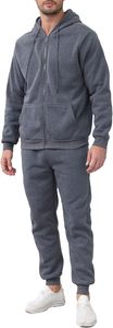 Athletic Fit 380GSM Cotton Poly Tracksuit <b>Men</b> Zip <b>Jacket</b> Joggers Sublimation Printed Gradient Blue <b>White</b> Modern Design - Product Image 2