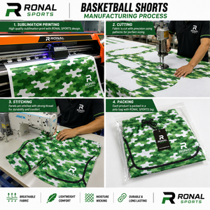 Shorts de basketball pour hommes, 100% polyester, couleur unie, taille haute, séchage rapide, respirant, personnalisés par le fabricant, style sportif - Product Image 5