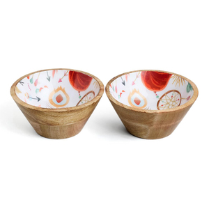 Sinh Thái Thân Thiện Xoài Gỗ Trang Trí Bát Bộ 2 Bằng Gỗ Bát Với Men In Bàn Trang Trí Nội Thất Tối Giản Salad Trộn Bát Đặt - Product Image 5