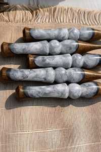 Handmade Wooden Resin Crochet <b>Hook</b> – Pearl White Grey Shade – Ergonomic Handle – Smooth Lightweight Knitting Tool - Product Image 2