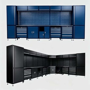 Conjunto de Gabinetes Modulares de Hierro para Herramientas con Panel Perforado y Cerradura con Llave - Muebles de Almacenamiento Industriales Modernos para Garaje Comercial OEM/ODM S100-7824 - Product Image 1