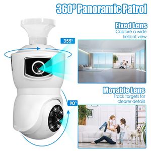 Telecamera di Sicurezza IP WiFi 1080P a Doppia Lente con Portalampada E27, Controllo tramite App e Rilevamento Umano AI, Telecamera di Rete - Product Image 6