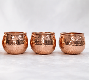 Ensemble de bols martelés en cuivre pur faits à la main Antique Creations – Petits, classiques, bienfaits ayurvédiques, vaisselle dynamique pour la cuisine - Product Image 4