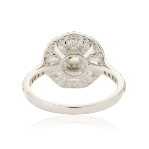 Anillo de Compromiso con Diamantes Naturales Brillantes, Diseño Exquisito, Hecho a Mano, Oro Blanco de 18K, Joyería Nueva - Product Image 6