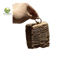 Décorations de Noël en rotin de qualité supérieure, ornements suspendus tissés à la main en matériau naturel pour la décoration de l'arbre de Noël - Product Image 2