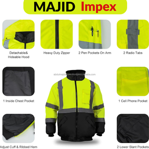 Chaqueta Softshell Oxford reflectante impermeable de seguridad de alta visibilidad chaqueta de trabajo de seguridad para trabajadores de carreteras industriales de construcción - Product Image 3