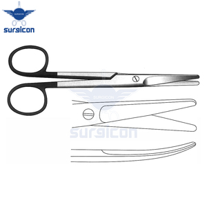 Tijeras Mayo de 14 cm (5½ Pulgadas), Curvas, con Una Hoja Dentada y Otra Lisa, de Acero Inoxidable Reutilizables para Cirugía - Product Image 5