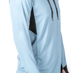 Vente en gros de sweat-shirts de pêche pour hommes UPF 50+, taille plus, légers, en polyester, à séchage rapide, à capuche, pour une utilisation en plein air - Product Image 4