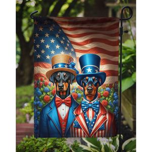 Tout américain Doberman Pinscher Multicolor Garden Flag Mailbox Bannière décorative de cour pour patio Artwork Flower Beds Garden Size - Product Image 3