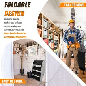 Foldable 4-Step RV Interior Accessory Hot Tub Height Adjustable Step Ladder with Non-Slip Handrail and Feet Hot Tub Steps - Product Image 3