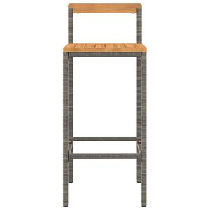 Ensemble de 4 tabourets de bar gris pour mobilier de patio, pour divertissements en plein air - Product Image 4