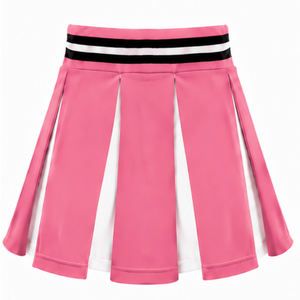 Ensemble d'uniformes de cheerleading rose vif personnalisés, jupe plissée, haut court, tenue de performance d'équipe, compétition de danse, vêtements de sport athlétiques - Product Image 6