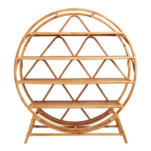 Creative Design Rattan Shelving Circular Room <b>Storage</b> Organizer Durable Hand Crafted <b>Wicker</b> Plant Stand Home Decorative <b>Unit</b> - Product Image 1