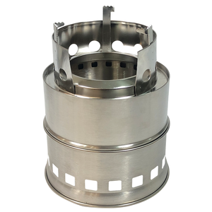 Estufa de Leña Plegable de Acero Inoxidable Ultraligera de 360g para Senderismo y Camping - Product Image 1