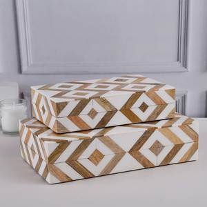 Caja de Joyería Decorativa de MDF y Resina con Acabado Elegante para Organizar Anillos, Collares y Pulseras - Product Image 2