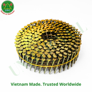 2.1x32mm Zinc Yellow-Chromate Plated Coil Pallet <b>Nails</b> Flat/Checkered Head & Smooth Shank from Vietnam | clavo en rollo - Product Image 3