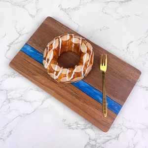 Customizable Personalized Multi-Functional Wooden Charcuterie Serving Tray Epoxy Resin Cutting Board Plastic <b>Breakfast</b> Board - Product Image 1