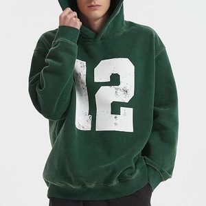 Unisex Acid Wash Hoodie Oversized Vintage Style Faded Sweatshirt Custom Logo Streetwear Heavyweight - Product Image 4