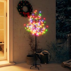 Sapin de Noël LED coloré avec tronc noir, élément décoratif festif - Product Image 1