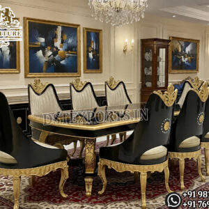 Juego de Muebles de Comedor Hechos a Mano Estilo Royal Regency, Estilo Mansión Real, 8 Plazas, Compra una Mesa de Comedor de Madera Maciza Tallada a Mano en EE. UU. - Product Image 5