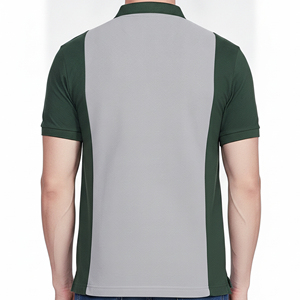 Camiseta de Golf de Punto con Paneles de Color Sólido 100% Poliéster, Precio al por Mayor, Logotipo Bordado Personalizado, Transpirable - Product Image 6