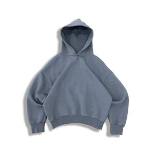 Sweat-shirts à capuche zippés unisexes en molleton épais de coton uni de haute qualité, coupe oversize, personnalisables, grandes tailles pour hommes - Product Image 2