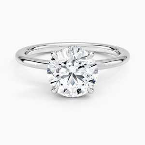 Anillo BOJ 0101 con Corte Redondo, Plata 925, Engaste de Puntas con Halo, Anillo Solitario con Diamante de 2ct, Color D, VVS1, Moissanita, Certificado GRA - Product Image 1