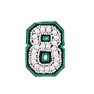 Patch brodé fait main en perles de coton en forme de cœur unique pour sac à dos, style western tendance - Product Image 6
