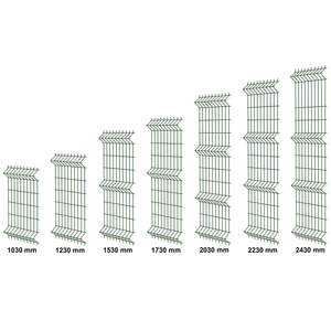 Clôture de jardin galvanisée par immersion, courbée en 3D, clôture soudée, <span class=keywords><strong>grillage</strong></span> <span class=keywords><strong>rigide</strong></span> haut de 3 m, Maurice - Product Image 2