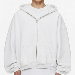 เสื้อฮู้ดเฟรนช์เทอร์รี่ผู้ชายแบบซิปเต็มตัว ราคาโรงงานขายส่ง - Product Image 2